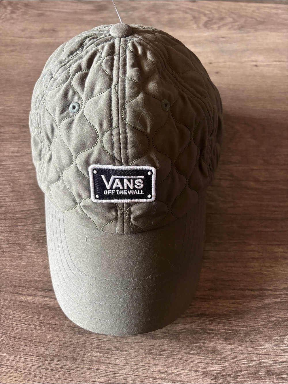 Vans Olive Quilted Logo Baseball Cap